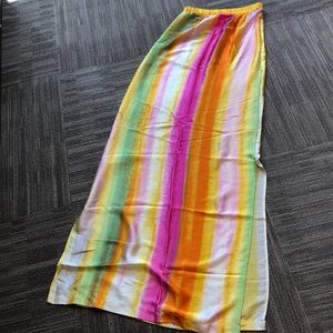 Strapless rainbow dress